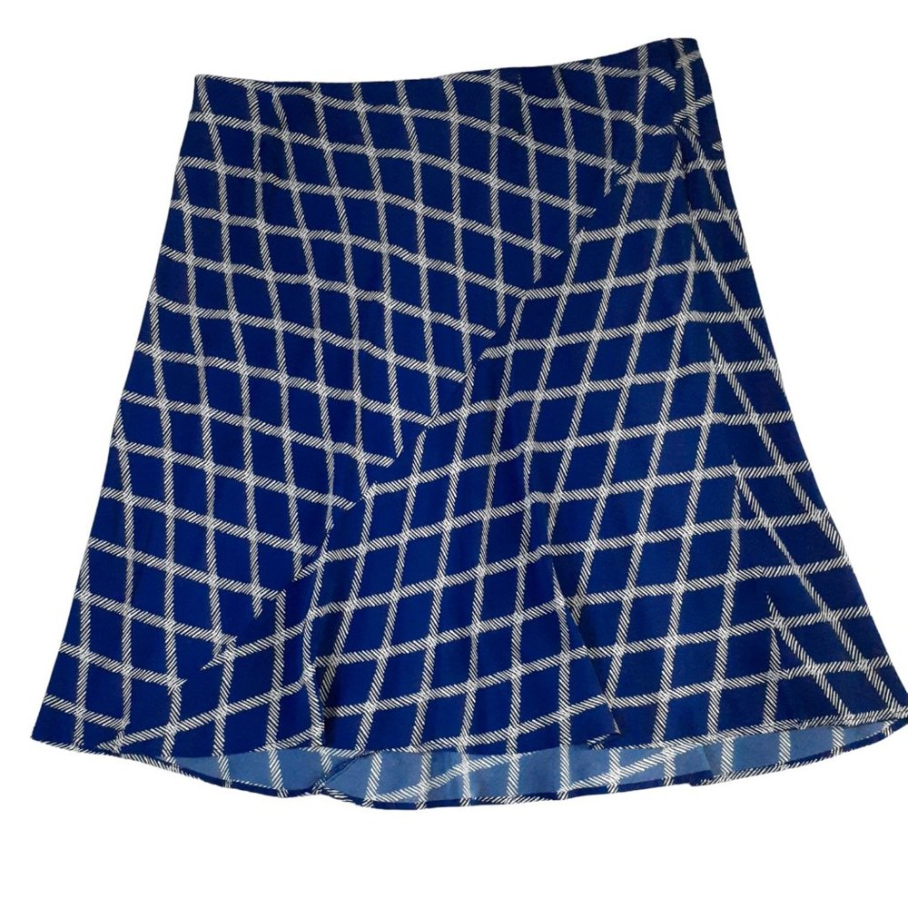 Ava & Viv Blue and White Midi Skirt